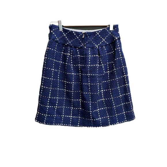 Maeve by Anthropologie Blue and White Tweed Wool Blend Women's Skirt Size 2 - Picture 2 of 5